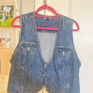 American Eagle Outfitters Blue Denim Vest